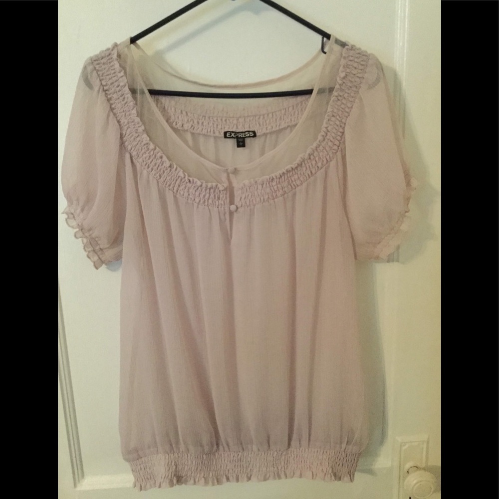 Sheer lilac blouse